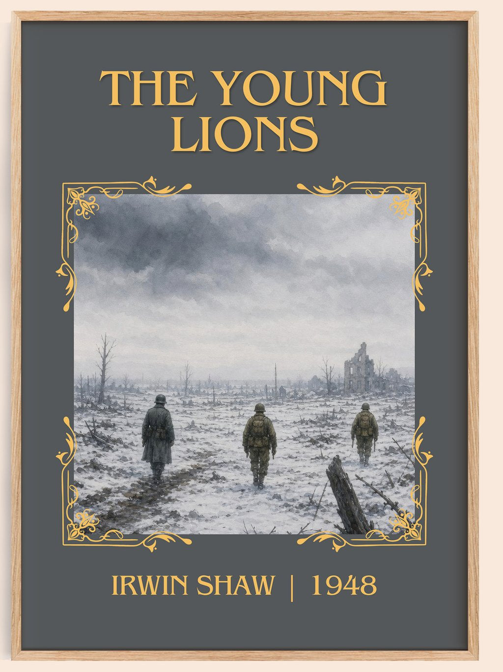 The Young Lions Classic Book Art Print by Irwin Shaw – book poster