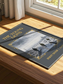 The Young Lions Classic Book Art Print by Irwin Shaw – print on a sunlit desk