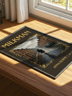 Milkman Classic Book Art Print by Anna Burns – print on a sunlit desk