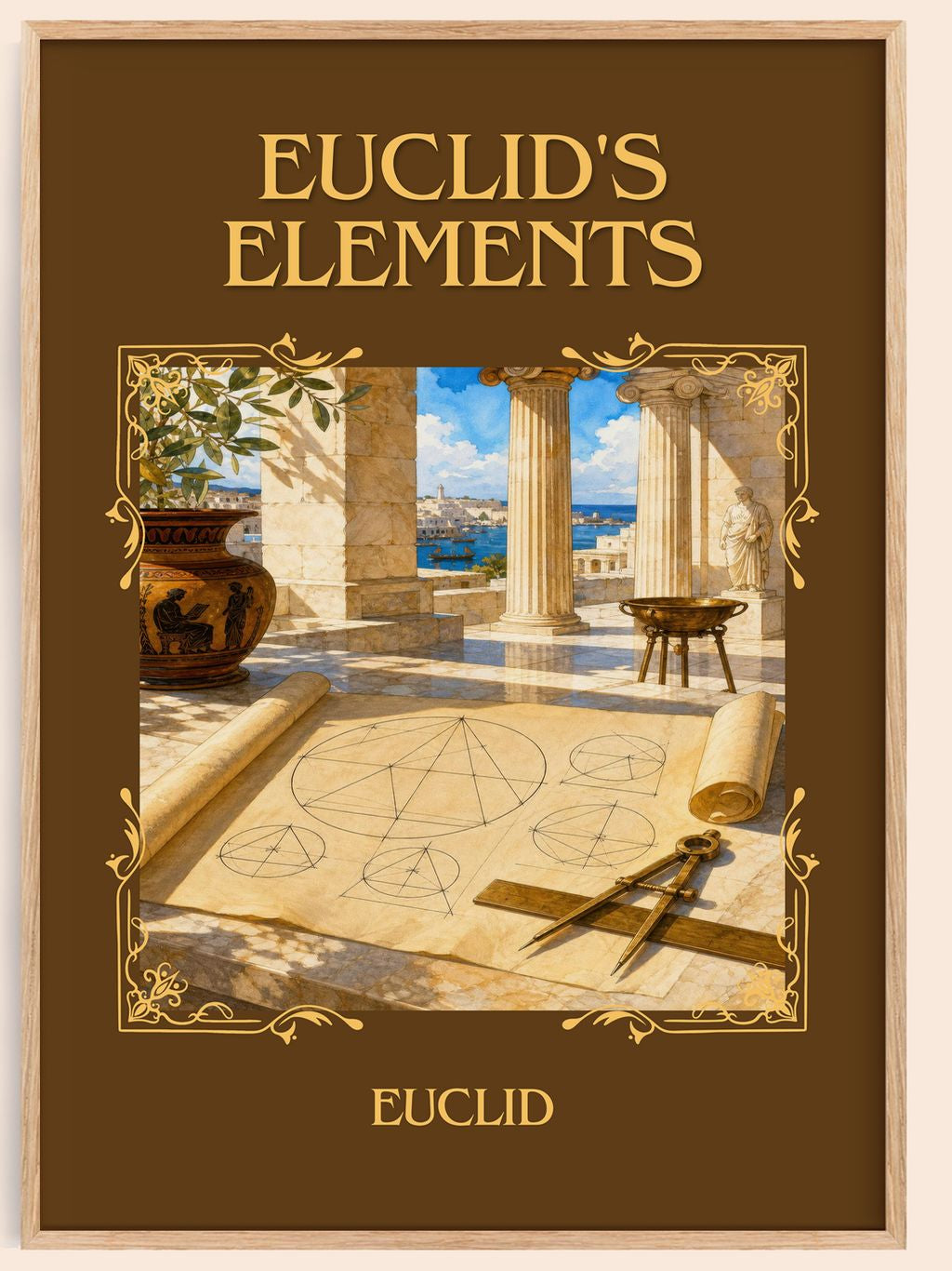 Euclid's Elements Classic Book Art Print by Euclid – book poster