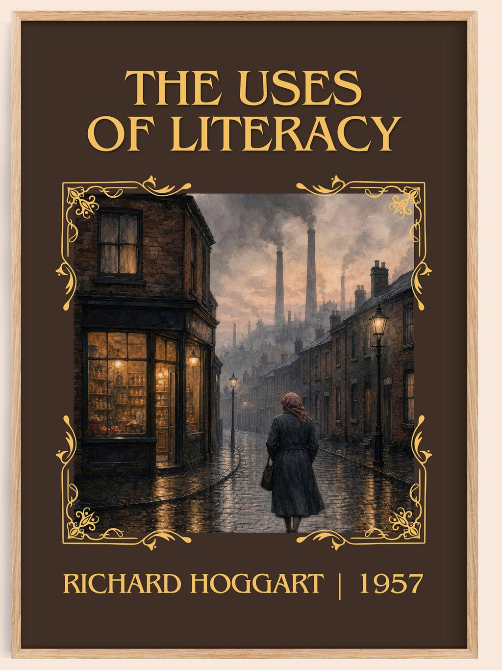 The Uses of Literacy Classic Book Art Print by Richard Hoggart – book poster