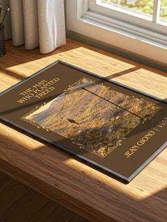 The Man Who Planted Trees Classic Book Art Print by Jean Giono – print on a sunlit desk