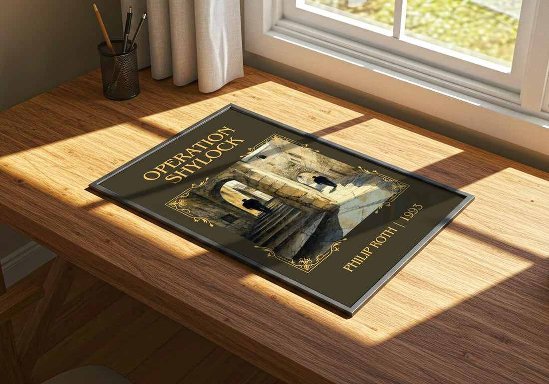 Operation Shylock Classic Book Art Print by Philip Roth – print on a sunlit desk
