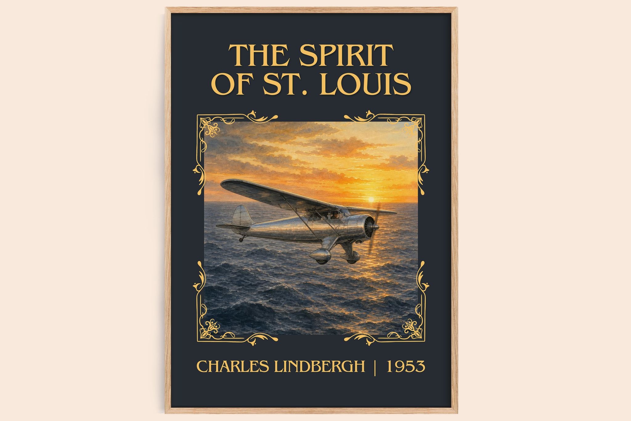 The Spirit of St. Louis Classic Book Art Print by Charles Lindbergh