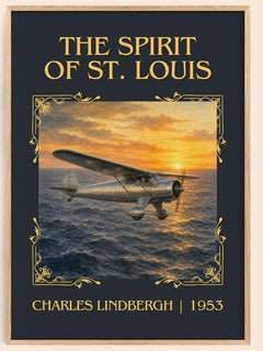 The Spirit of St. Louis Classic Book Art Print by Charles Lindbergh – book poster
