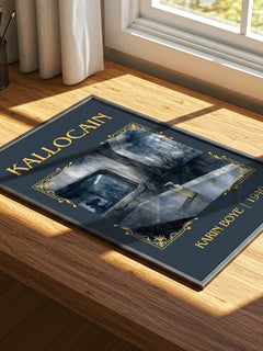 Kallocain Classic Book Art Print by Karin Boye – print on a sunlit desk