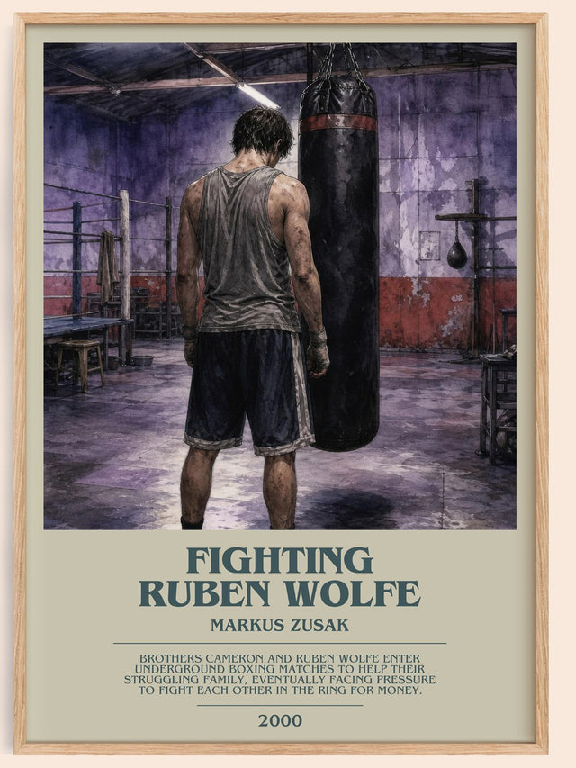 Fighting Ruben Wolfe Bookish Wall Art by Markus Zusak