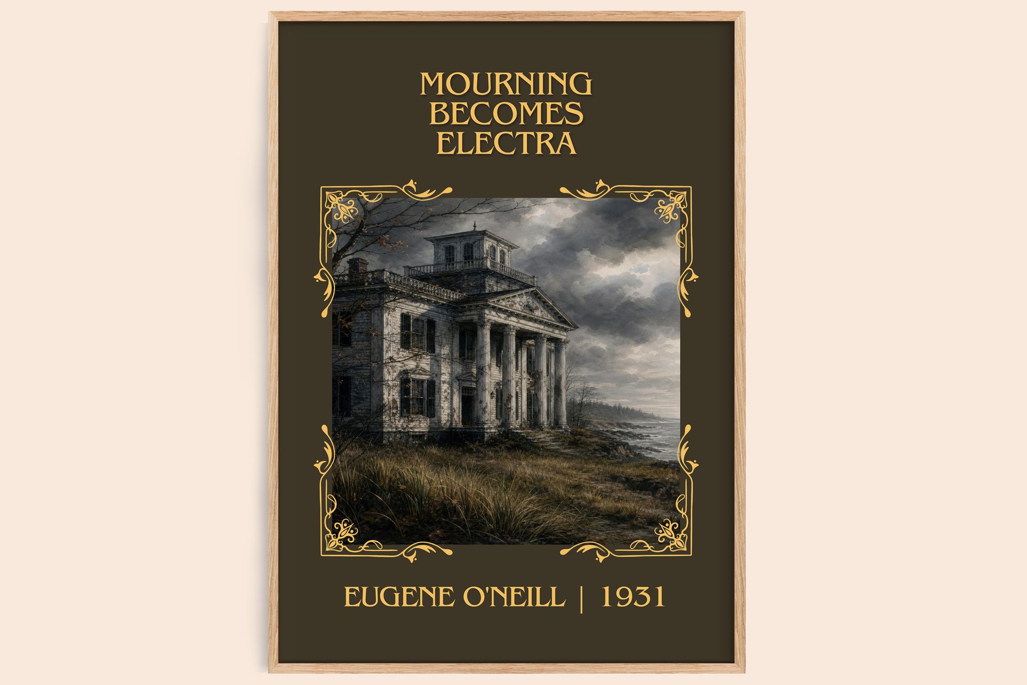 Mourning Becomes Electra Classic Book Art Print by Eugene O'Neill