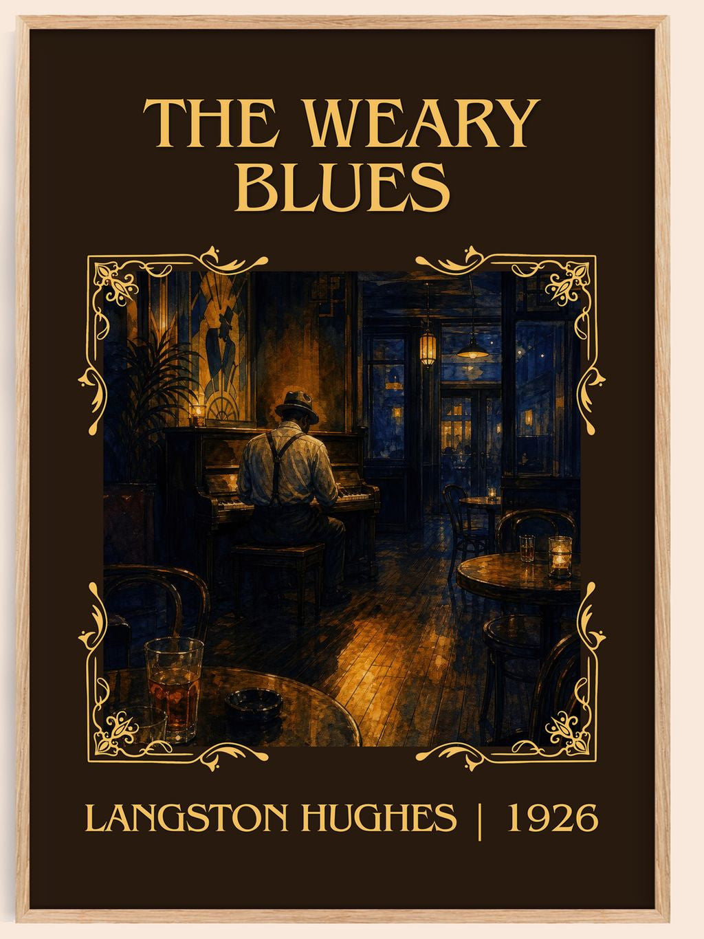 The Weary Blues Classic Book Art Print by Langston Hughes – book poster
