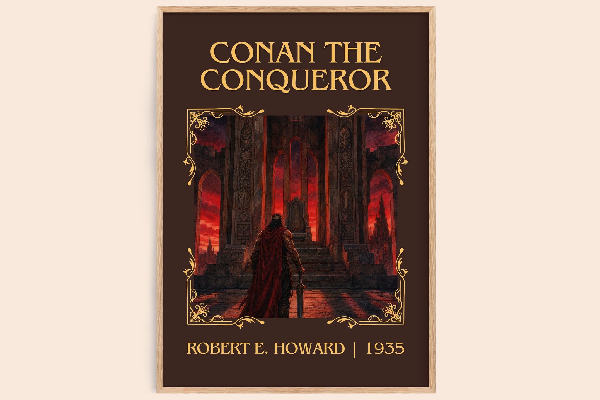 Conan The Conqueror Classic Book Art Print by Robert E. Howard