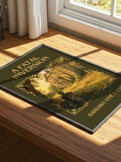 A Fatal Inversion Classic Book Art Print by Barbara Vine – print on a sunlit desk