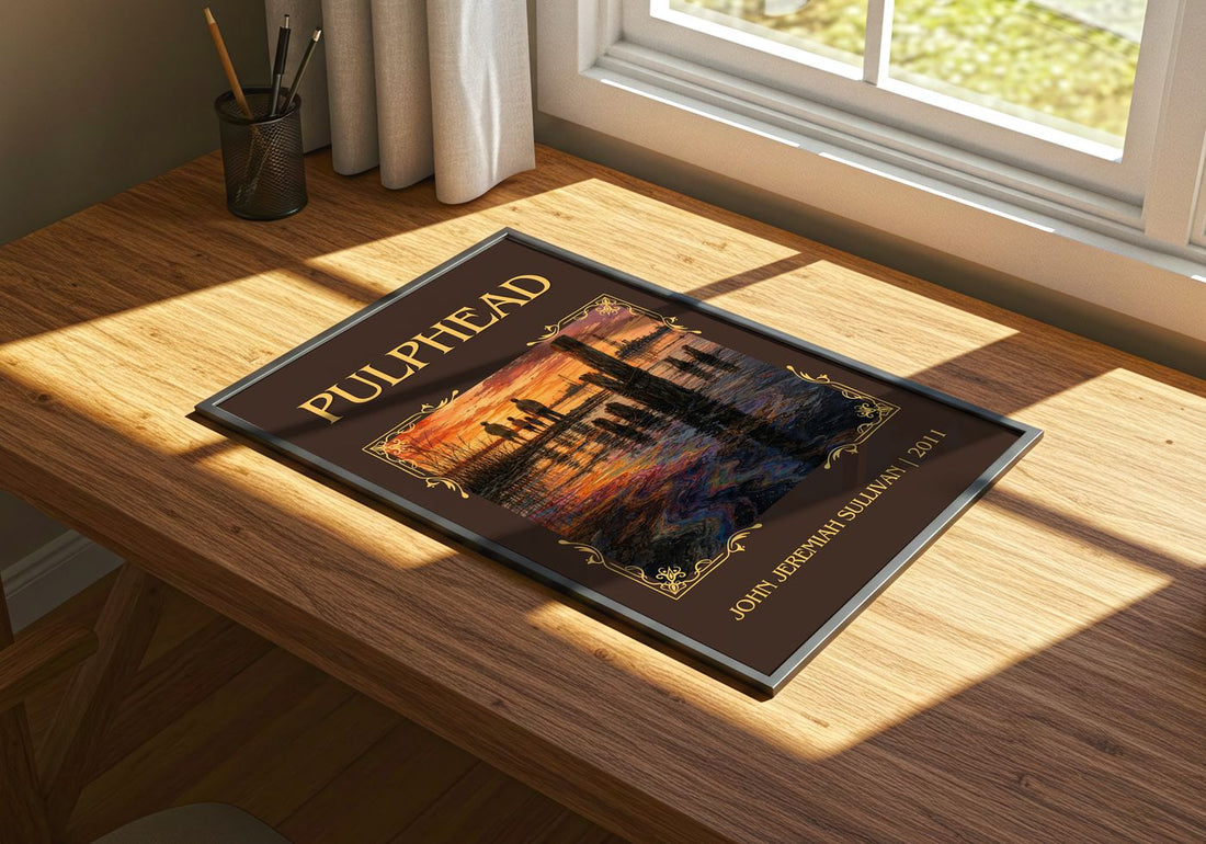 Pulphead Classic Book Art Print by John Jeremiah Sullivan – print on a sunlit desk
