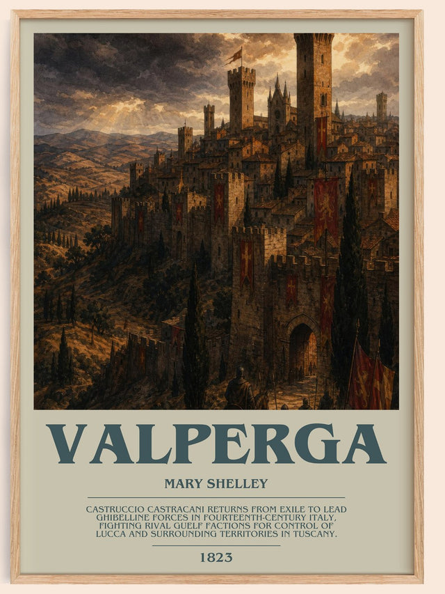 Valperga Bookish Wall Art by Mary Shelley