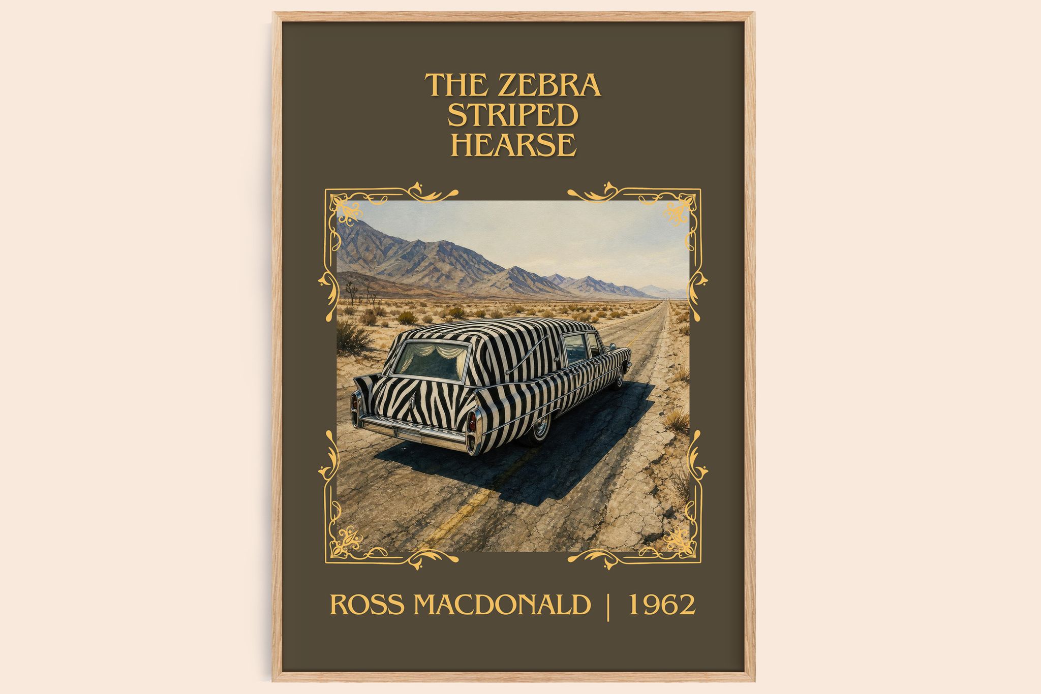 The Zebra Striped Hearse Classic Book Art Print by Ross Macdonald