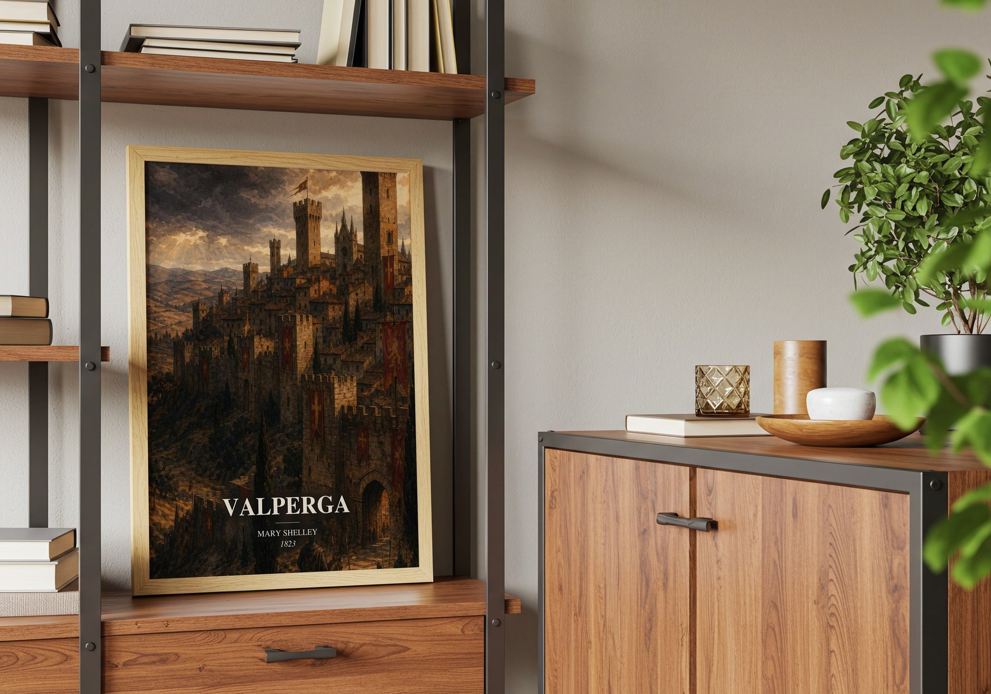 Valperga book watercolour illustration paper finish options – matte satin gloss