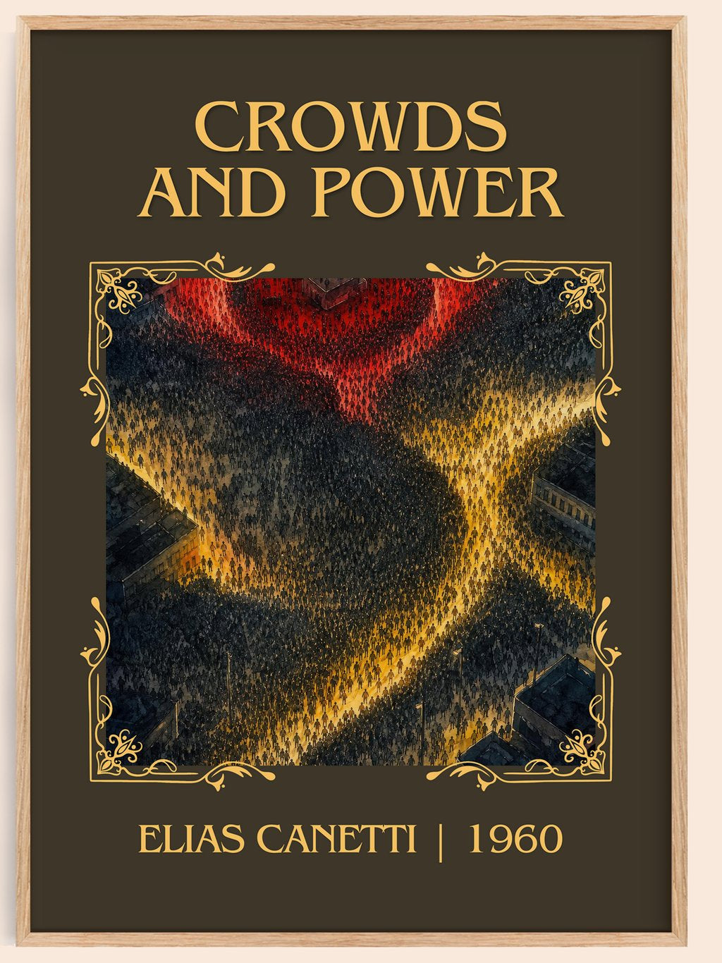 Crowds And Power Classic Book Art Print by Elias Canetti – book poster