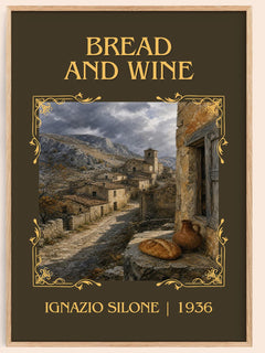 Bread And Wine Classic Book Art Print by Ignazio Silone – book poster