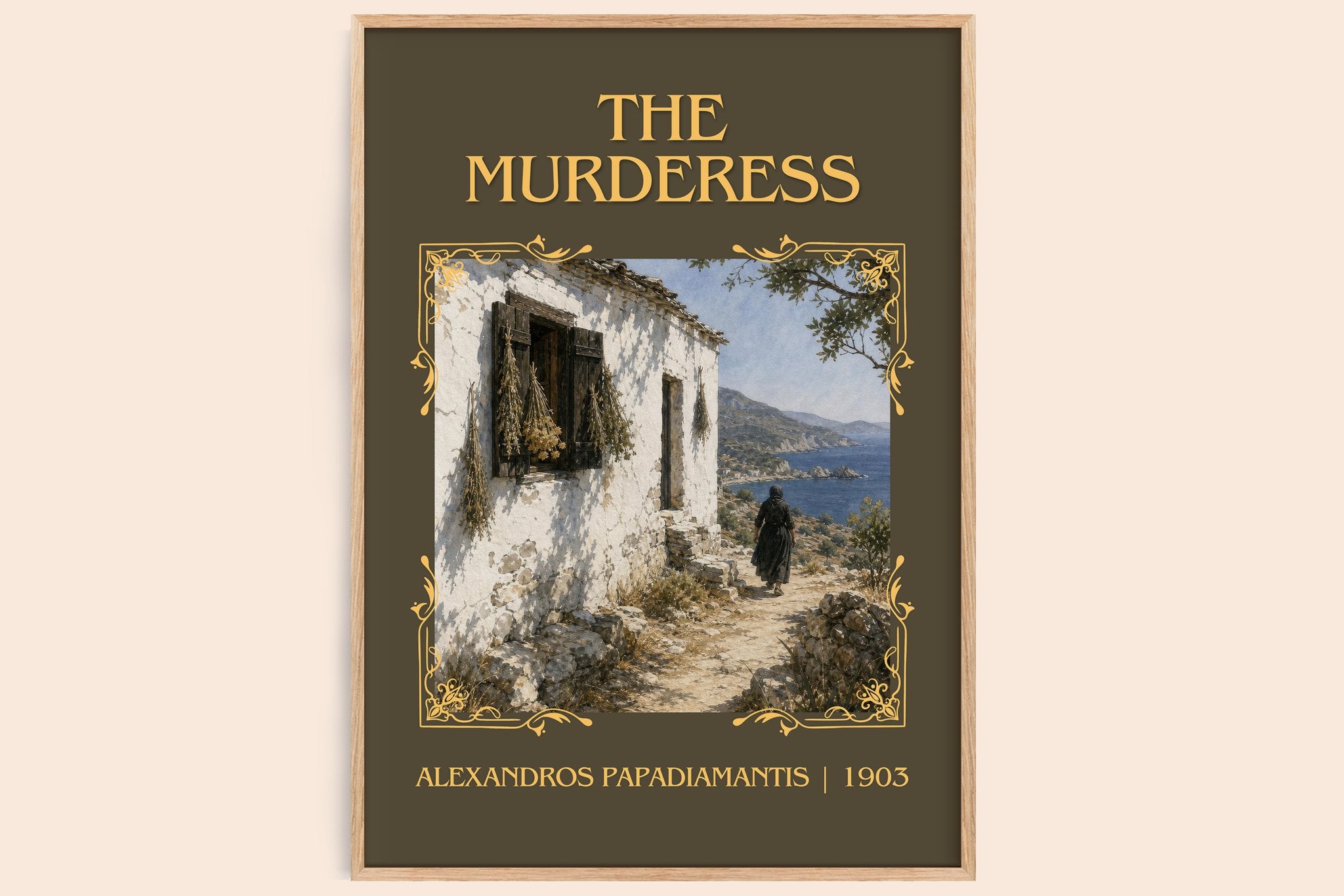 The Murderess Classic Book Art Print by Alexandros Papadiamantis