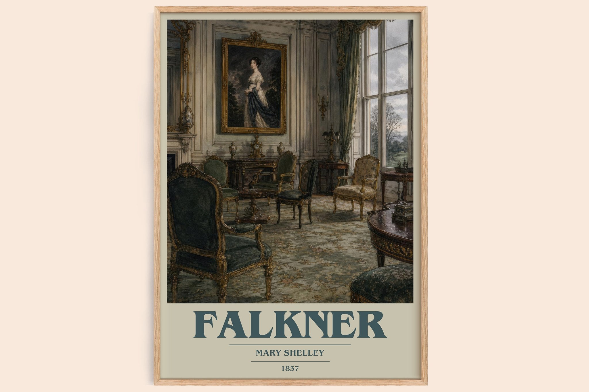 Falkner Book Cover Poster by Mary Shelley