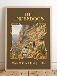 The Underdogs Classic Book Art Print by Mariano Azuela – framed print leaning on a wooden floor