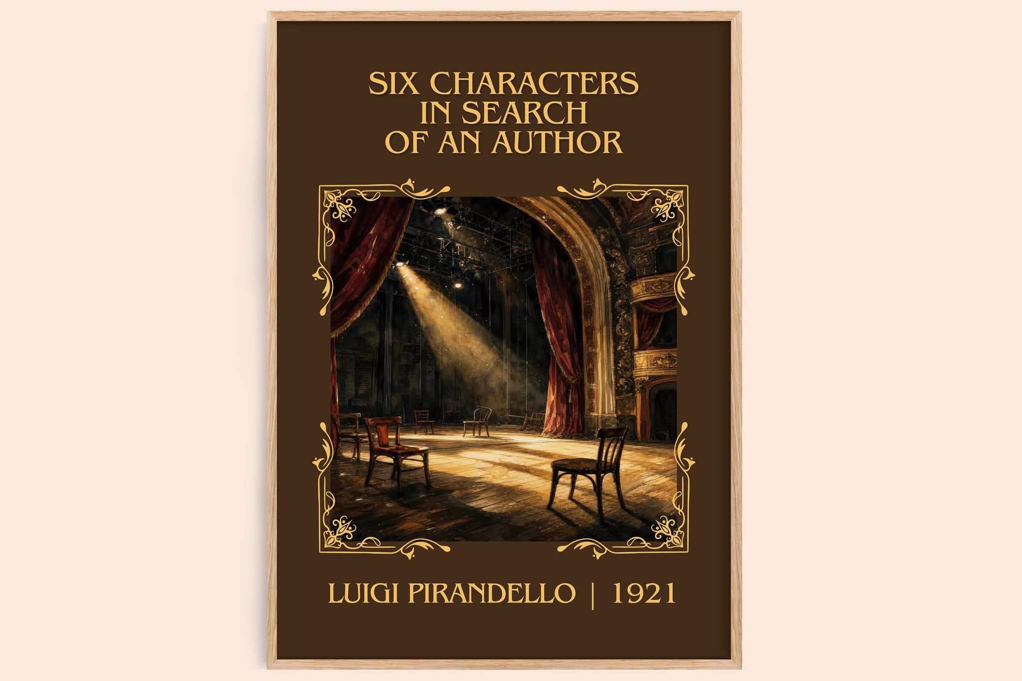 Six Characters in Search of an Author Classic Book Art Print by Luigi Pirandello