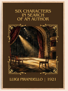 Six Characters in Search of an Author Classic Book Art Print by Luigi Pirandello – book poster