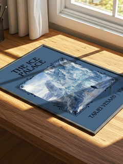 The Ice Palace Classic Book Art Print by Tarjei Vesaas – print on a sunlit desk