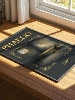 Phaedo Classic Book Art Print by Plato – print on a sunlit desk