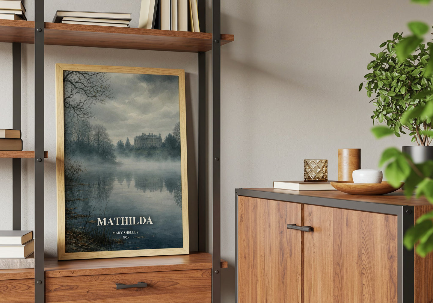 Mathilda book watercolour illustration paper finish options – matte satin gloss