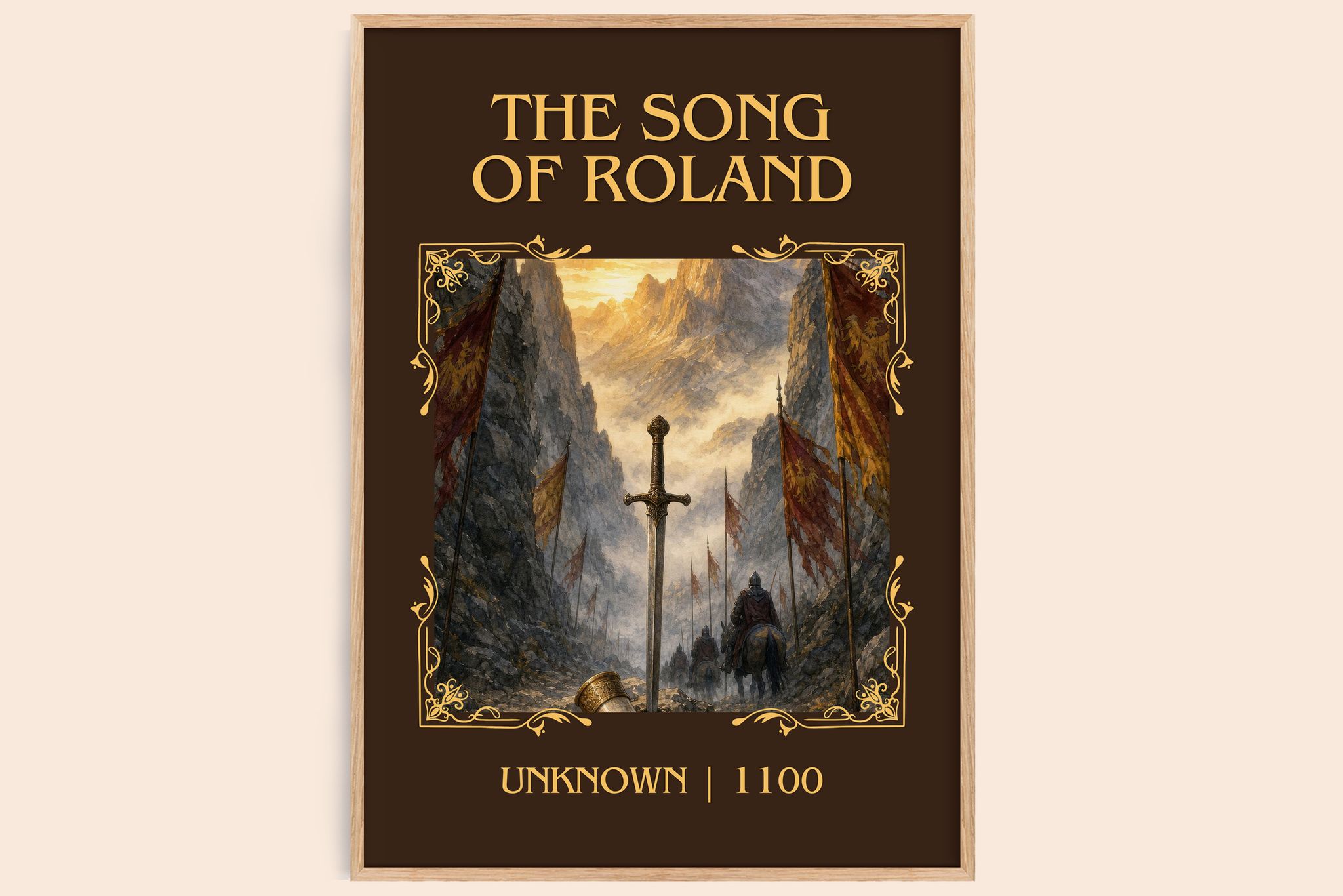 The Song of Roland Classic Book Art Print by Unknown