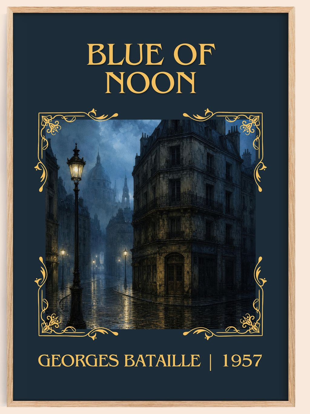 Blue of Noon Classic Book Art Print by Georges Bataille – book poster