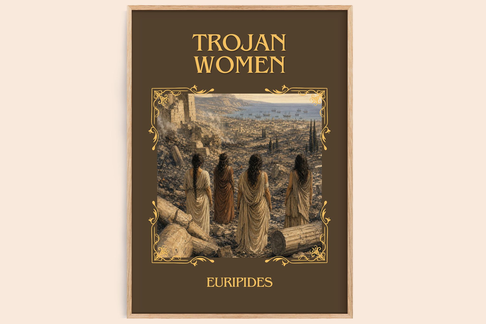 Trojan Women Classic Book Art Print by Euripides