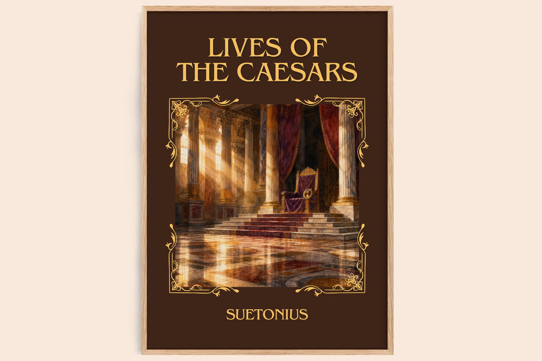 Lives of the Caesars Classic Book Art Print by Suetonius