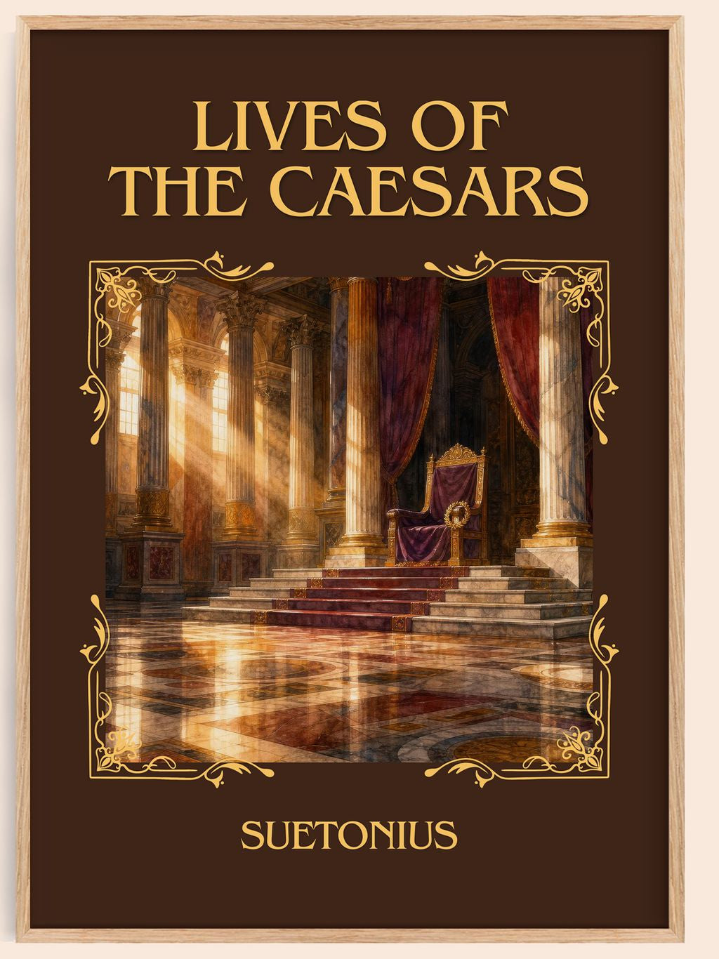 Lives of the Caesars Classic Book Art Print by Suetonius – book poster