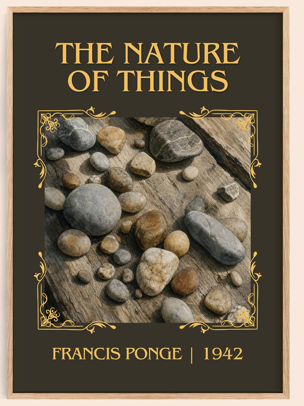 The Nature of Things Classic Book Art Print by Francis Ponge – book poster