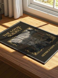 The Loyal Subject Classic Book Art Print by Heinrich Mann – print on a sunlit desk