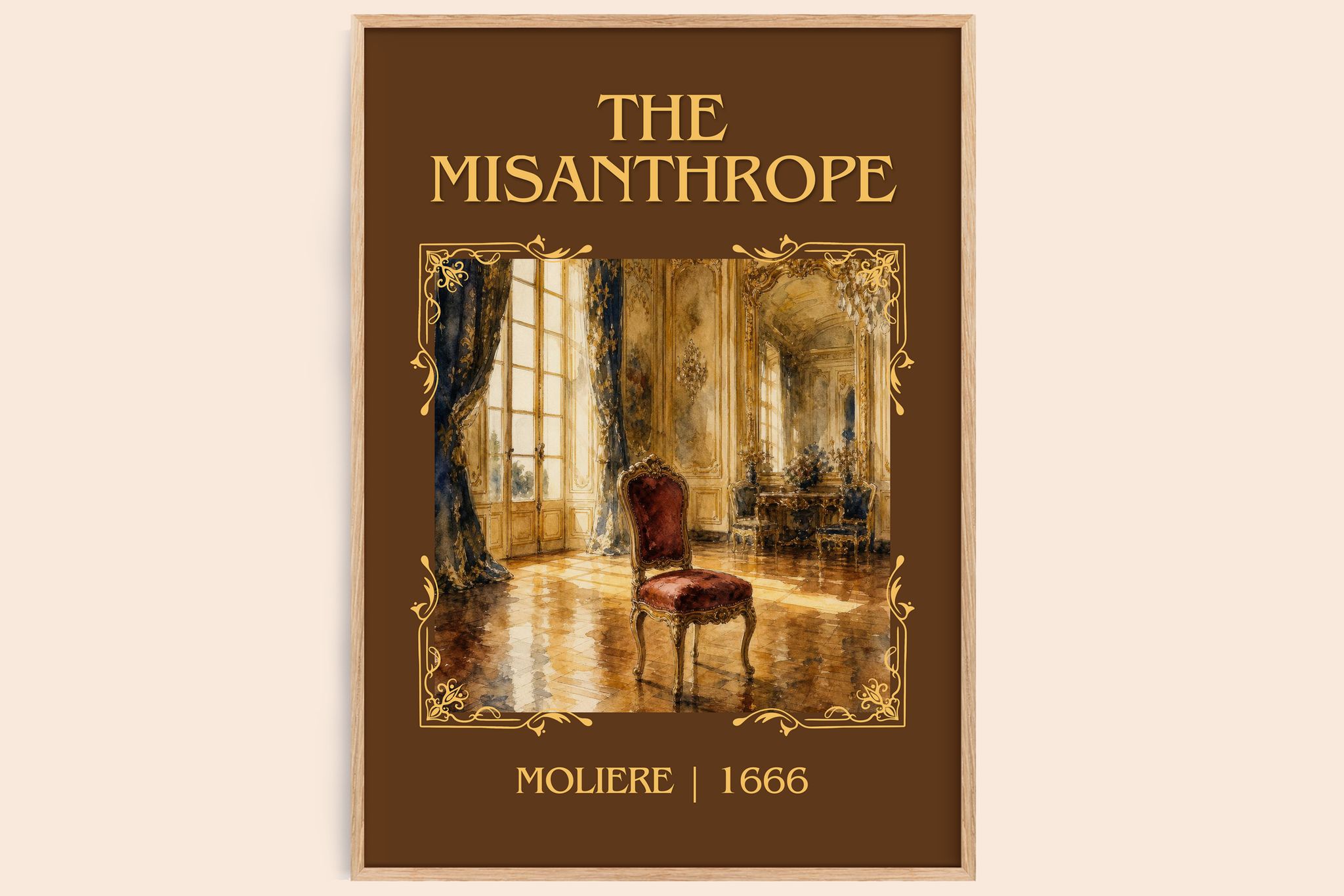 The Misanthrope Classic Book Art Print by Molière