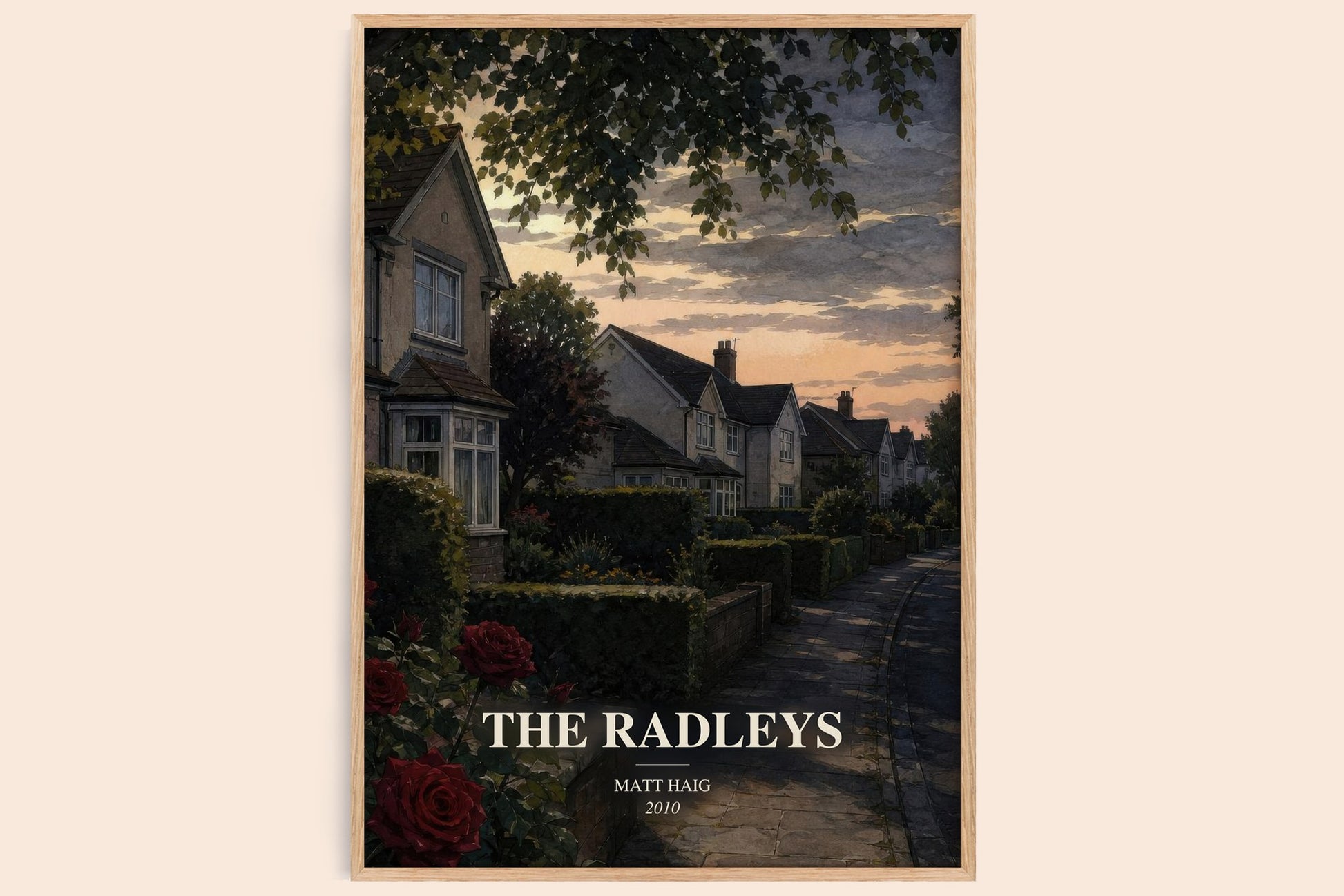 The Radleys watercolour book poster by Matt Haig – framed literary art print