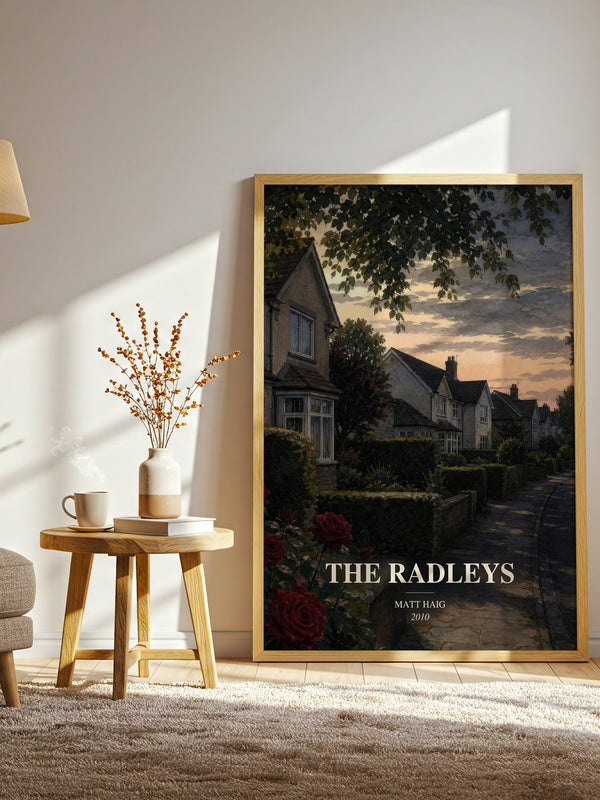 The Radleys watercolour print in frame leaning in hallway – young adult wall art