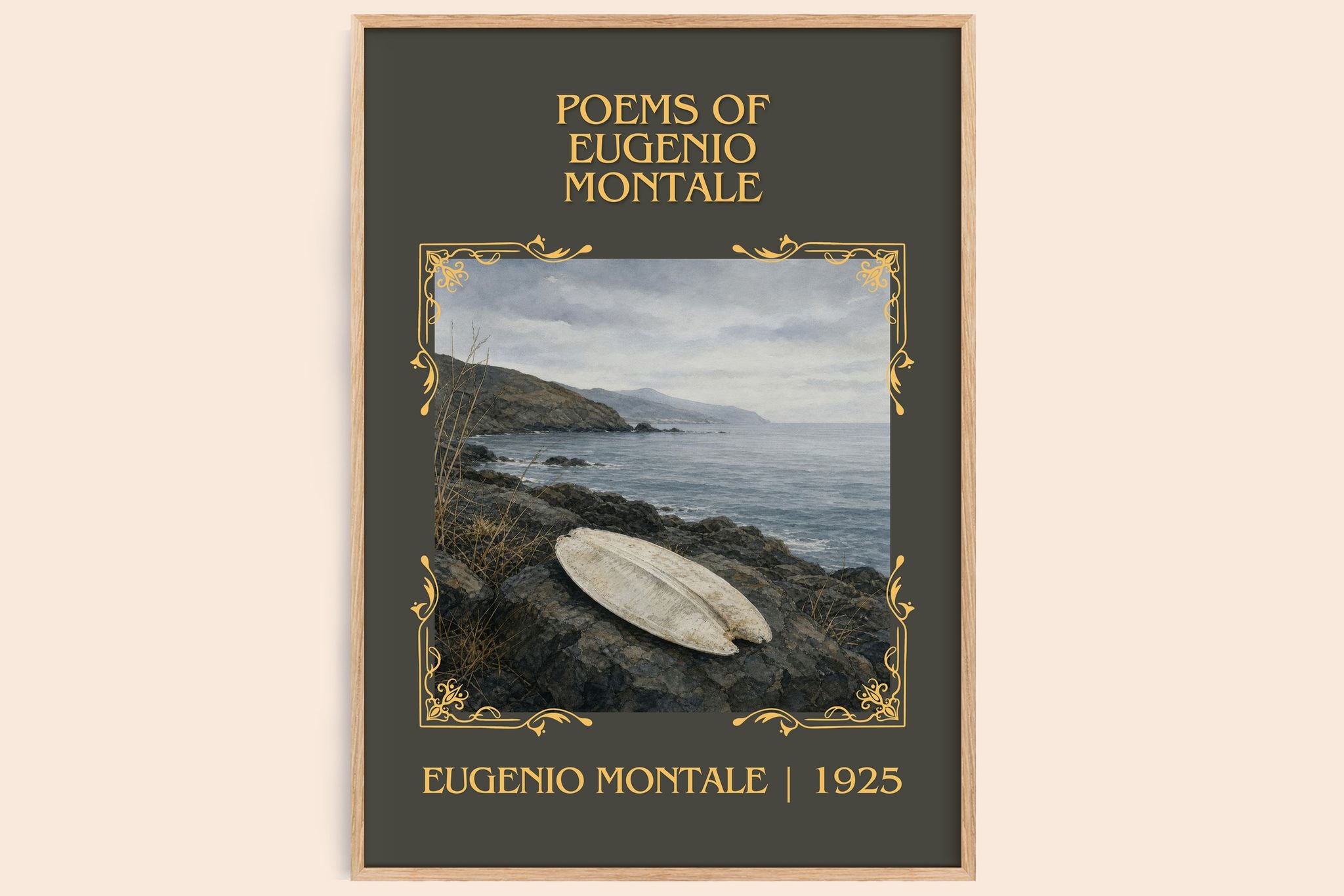 Poems of Eugenio Montale Classic Book Art Print by Eugenio Montale