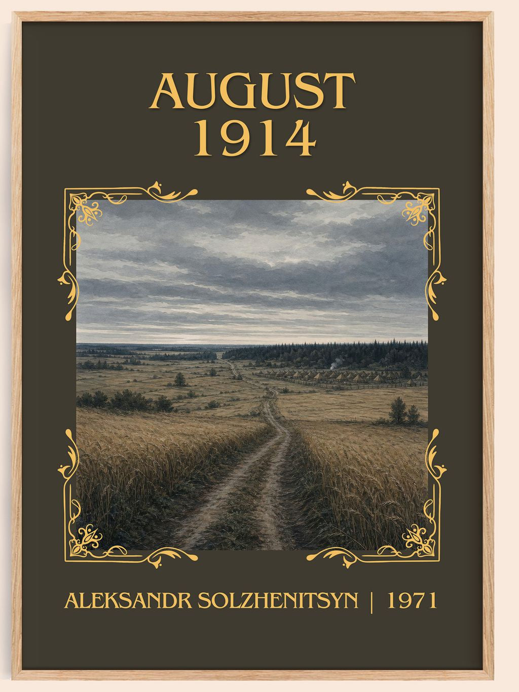 August 1914 Classic Book Art Print by Aleksandr Solzhenitsyn – book poster