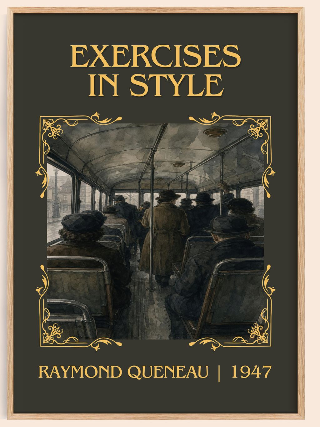 Exercises in Style Classic Book Art Print by Raymond Queneau – book poster
