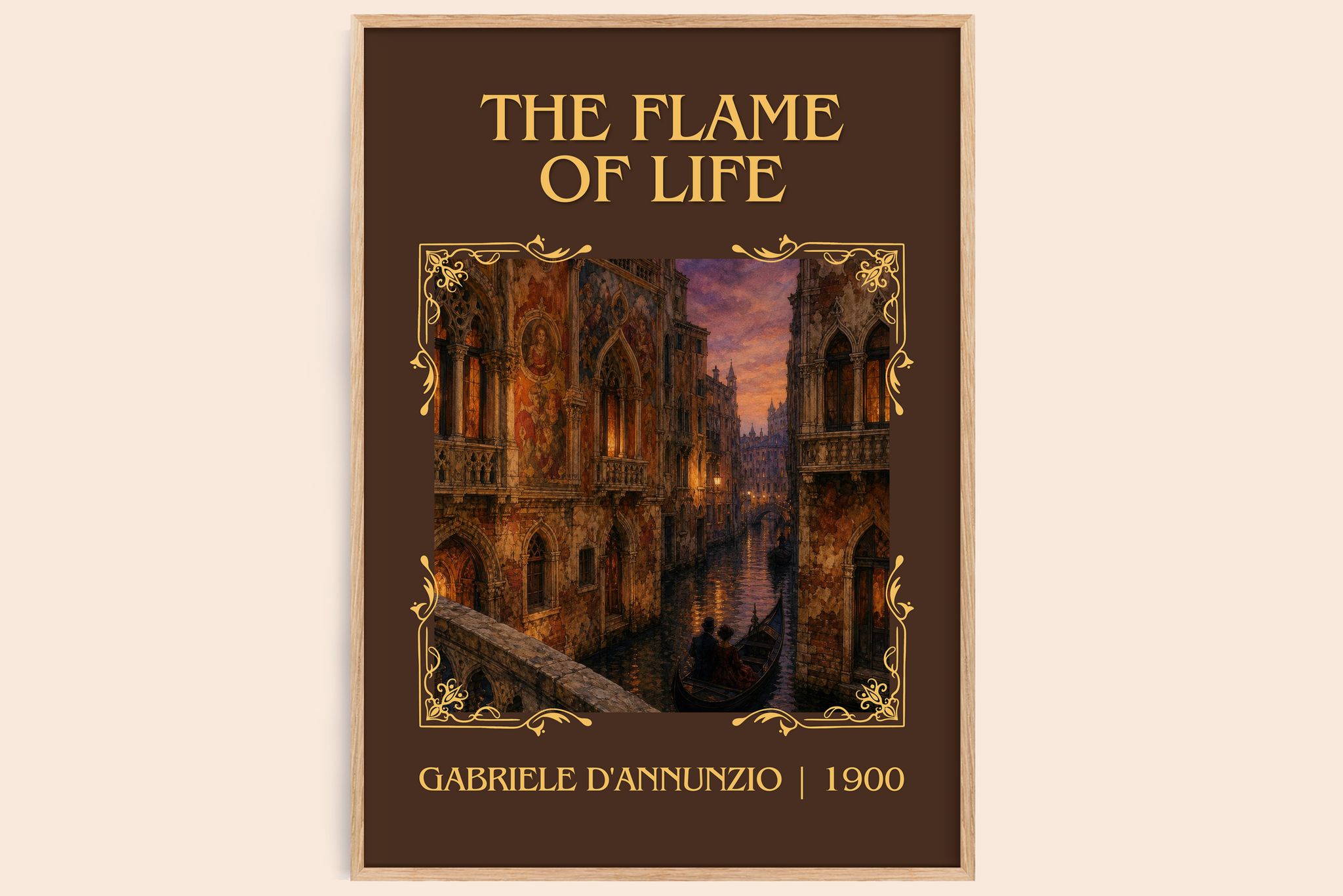 The Flame Of Life Classic Book Art Print by Gabriele D'Annunzio