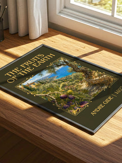 The Fruits of the Earth Classic Book Art Print by André Gide – print on a sunlit desk