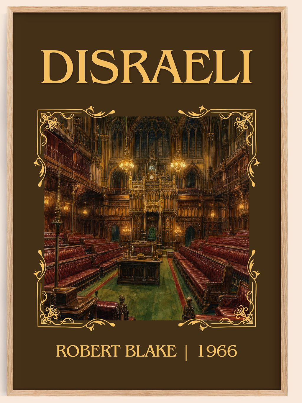 Disraeli Classic Book Art Print by Robert Blake – book poster
