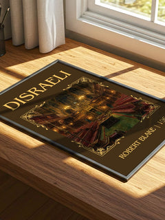 Disraeli Classic Book Art Print by Robert Blake – print on a sunlit desk
