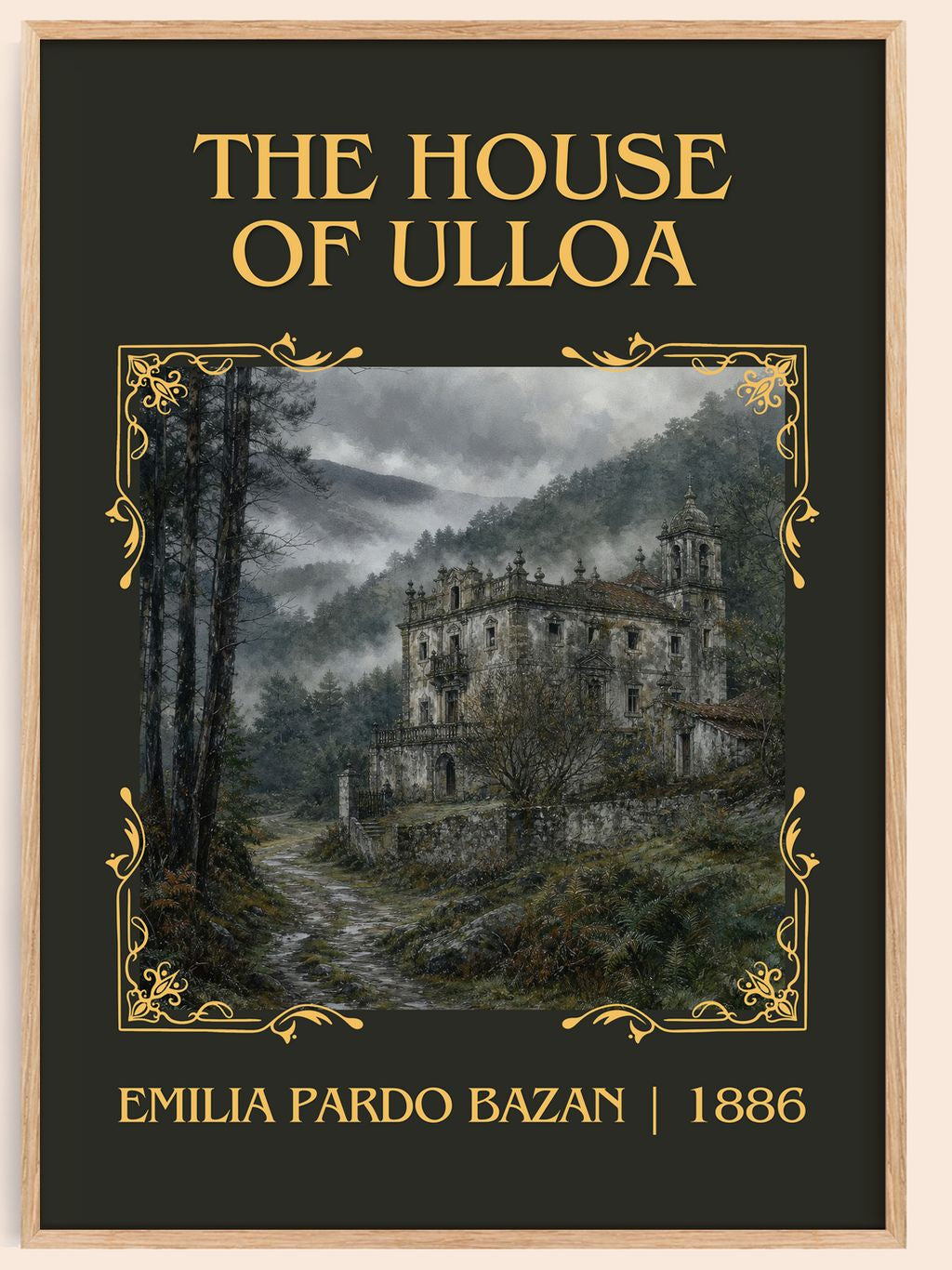 The House of Ulloa Classic Book Art Print by Emilia Pardo Bazán – book poster