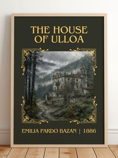 The House of Ulloa Classic Book Art Print by Emilia Pardo Bazán – framed print leaning on a wooden floor