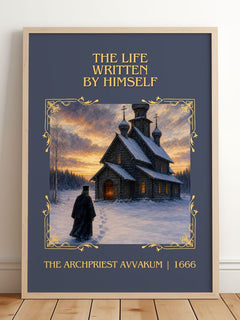 Life Written By Himself Classic Book Art Print by T. Avvakum – framed print leaning on a wooden floor