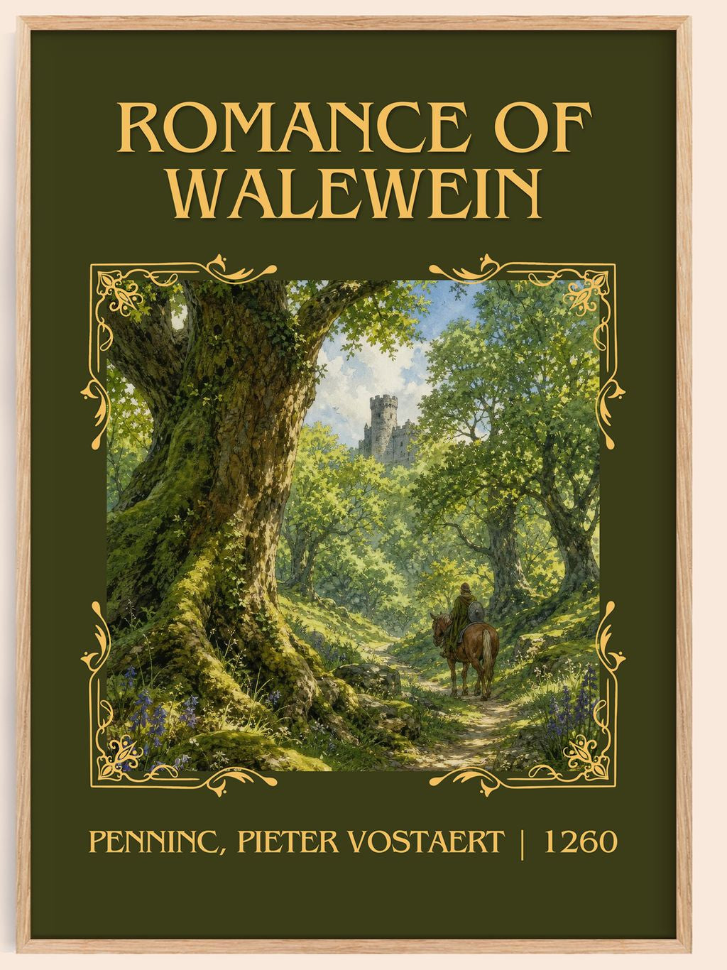 Romance Of Walewein Classic Book Art Print by Penninc, Pieter Vostaert – book poster